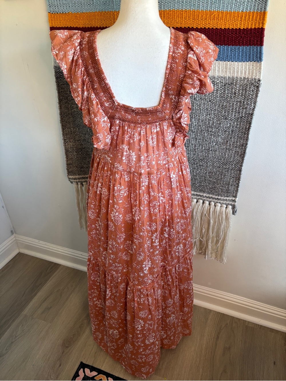Free People Rust Floral Maxi Dress - Picture 4 of 7